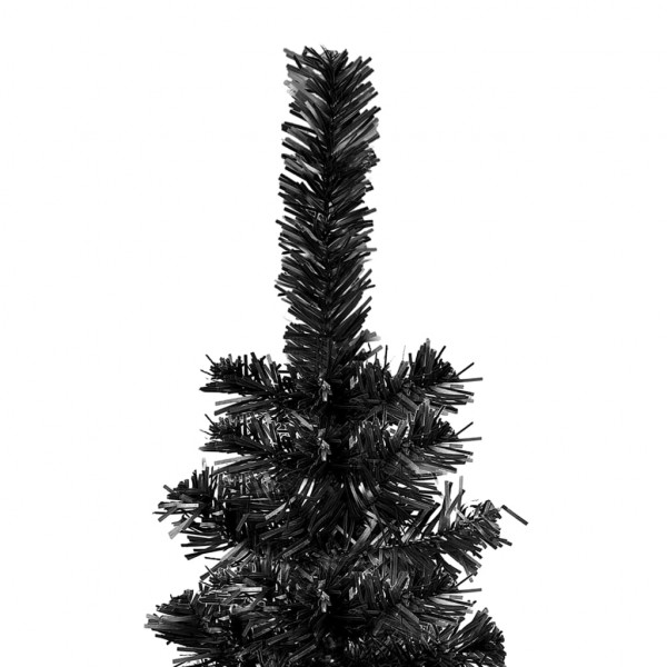 Árbol de Navidad delgado negro 210 cm M 3