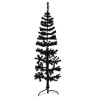 Medio árbol de Navidad artificial con soporte negro 120 cm 4