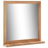 Espejo de cuarto de baño madera maciza de nogal 60x12x62 cm 1