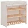 Mueble zapatero con funda de tela blanco 79x40x80 cm 1