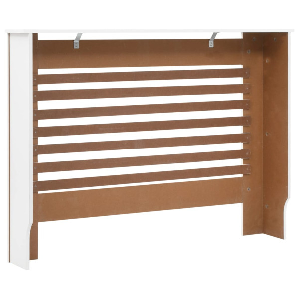 Cobertura de radiador 112x19x81.5 cm MDF branco M 4