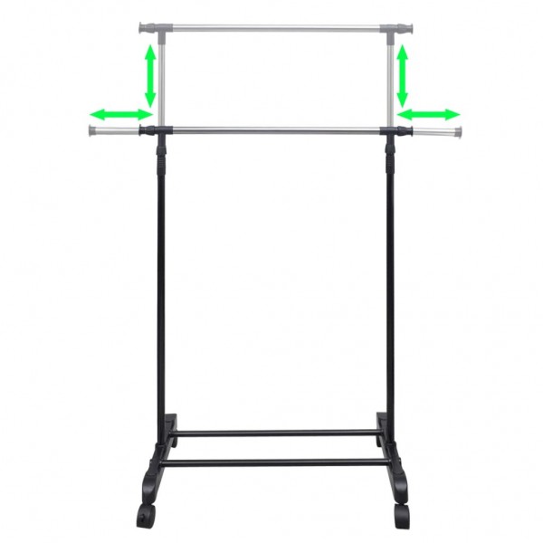 Perchero ajustable para ropa 1 barra 2 unidades M 4