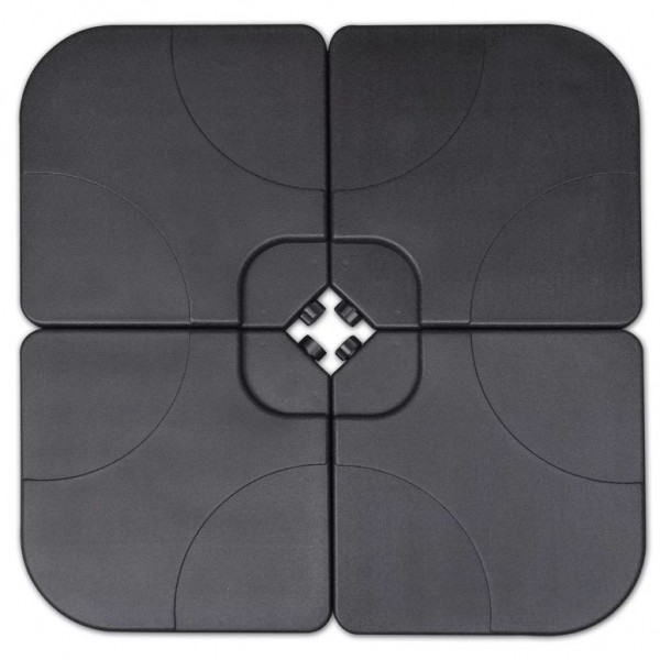 Sombrilla de aluminio con base portátil verde M 5