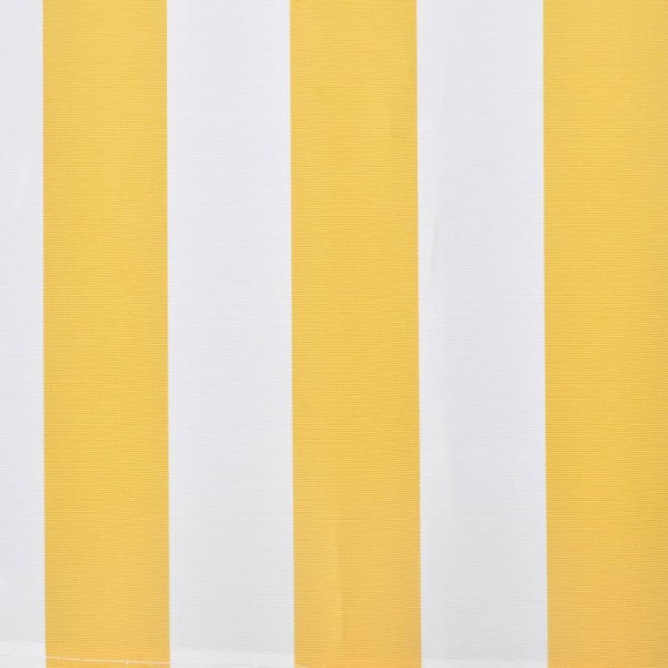 Toldo plegable motorizado 400 cm amarillo y blanco M 2