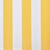 Toldo plegable motorizado 400 cm amarillo y blanco 2