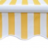 Toldo dobrável motorizado 400 cm amarelo/branco 3