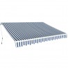 Toldo dobrável manual 350 cm azul/branco 1