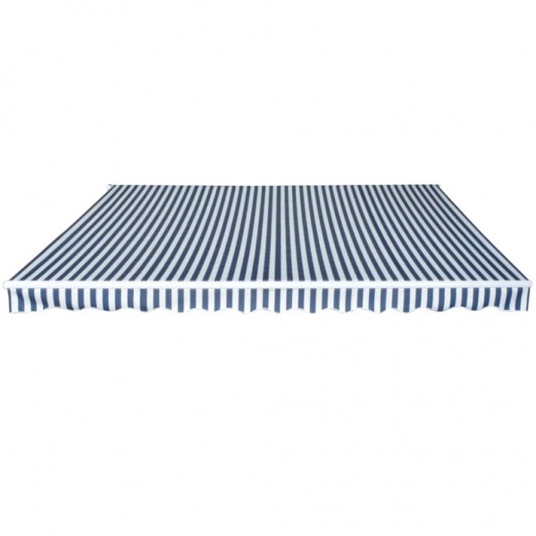 Toldo dobrável manual 450 cm azul/branco M 3