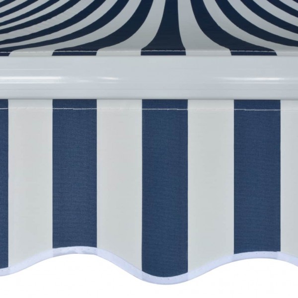 Toldo dobrável manual 450 cm azul/branco M 5