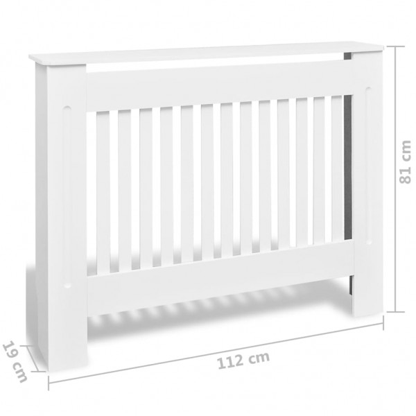 Cubiertas para radiador 2 unidades MDF blanco 112 cm M 4