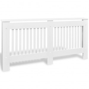 vidaxl Coberturas de radiador 2 pcs MDF 172 cm branco H