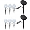 Candeeiros de jardim 6 pcs LED com estacas e painéis solares 3