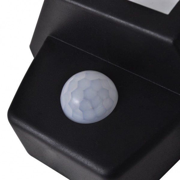 Candeeiros de parede solares 2 pcs c/ sensor de movimento preto M 5