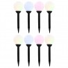 Candeeiro solar de exterior LED 8 pcs esférico 15 cm RGB 1