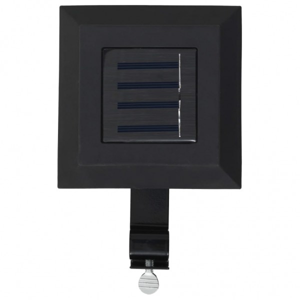 Lámparas solares cuadradas de exterior negras 12 uds LED 12 cm M 5