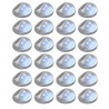 Candeeiro de parede solar LED exterior 24 pcs prateado redondo 1