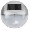 Lámparas solares LED de pared exterior redonda 24 uds plateadas 4