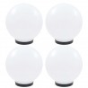 Lámparas de bola LED 4 unidades esféricas PMMA 25 cm 1