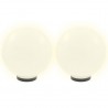 Lámparas de bola LED 4 unidades esféricas PMMA 30 cm 3