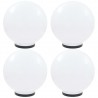 Lámparas de bola LED 4 unidades esféricas PMMA 40 cm 1