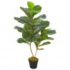 Planta figo folhas de violino artificial com vaso 90 cm verde 1
