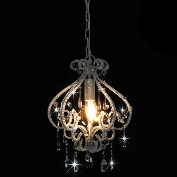 Lámpara de techo con cuentas blanco redonda E14 M 3