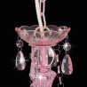 Lustre com contas redondo 3 x E14 cor-de-rosa 4