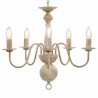 Lustre antigo de 5 lâmpadas E14 branco 1