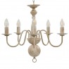 Lustre antigo de 5 lâmpadas E14 branco 4