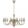 Lustre antigo de 12 lâmpadas E14 branco 5