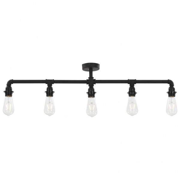 Lámpara de techo negra con 5 bombillas E27 M 4