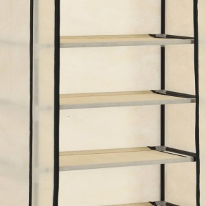 Sapateira com cobertura 57x29x162 cm tecido creme H