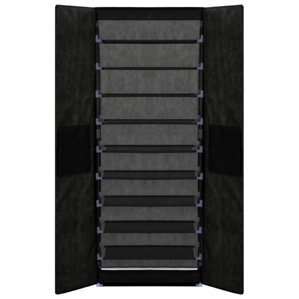 Sapateira 60x30x166 cm tecido preto M 3