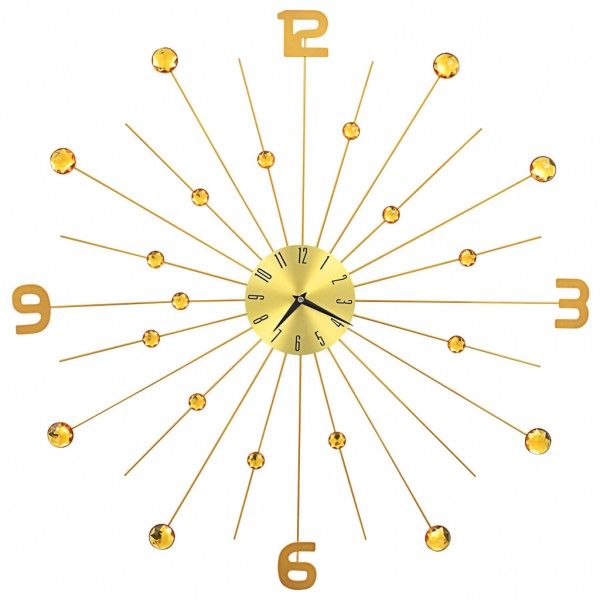 Reloj de pared de metal dorado 70 cm M 2
