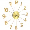 Relógio de parede metal 50 cm dourado 2