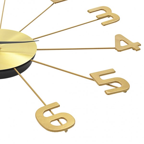 Relógio de parede metal 50 cm dourado M 3