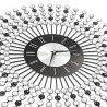 Reloj de pared de metal negro 43 cm 4