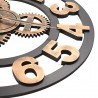 Reloj de pared de metal dorado y negro 58 cm 3