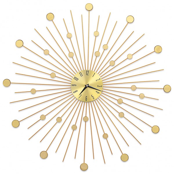Reloj de pared de metal dorado 70 cm D