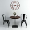 Reloj de pared de metal rojo 58 cm 1
