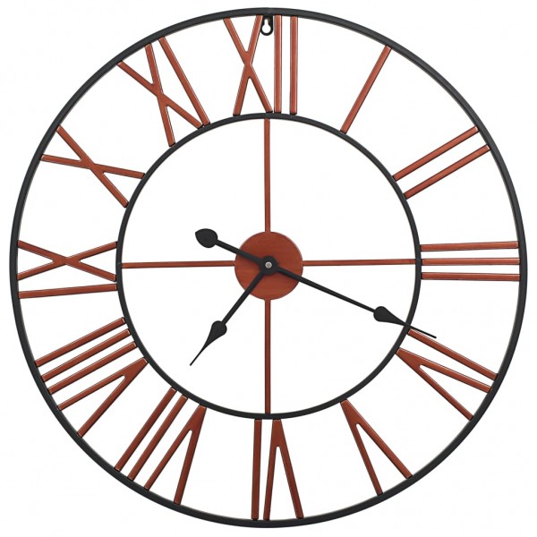 Reloj de pared de metal rojo 58 cm M 2