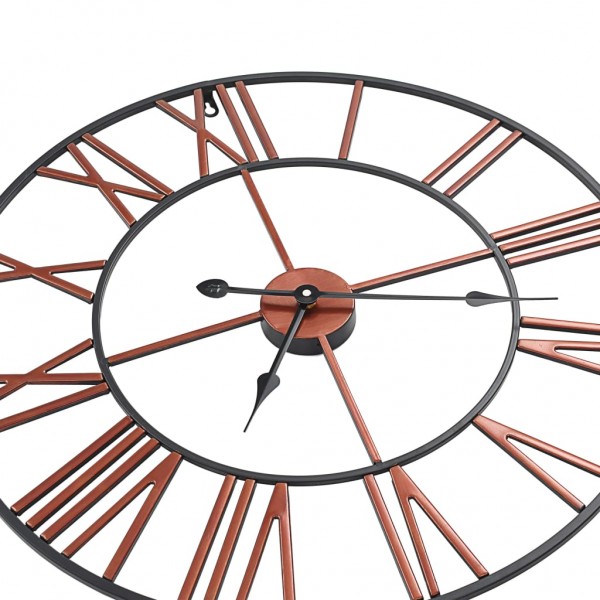 Reloj de pared de metal rojo 58 cm M 5