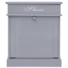Mueble zapatero de madera de Paulownia gris 50x28x58 cm 3