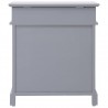 Mueble zapatero de madera de Paulownia gris 50x28x58 cm 4