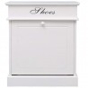 Mueble zapatero de madera de Paulownia blanco 50x28x58 cm 6