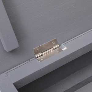 Mueble zapatero de madera de Paulownia gris 50x28x98 cm H