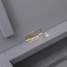 Mueble zapatero de madera de Paulownia gris 50x28x98 cm 2