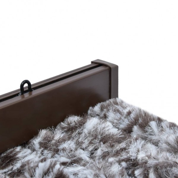 Cortina anti-insetos 56x185 cm chenille castanho e bege M 5