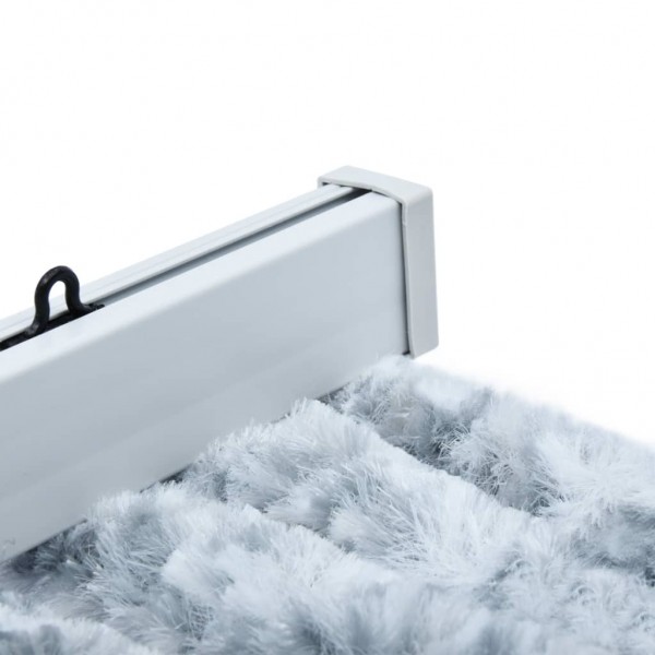 Cortina anti-insetos 56x185 cm chenille branco e cinzento M 3