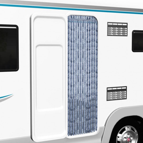 Cortina mosquitera de chenilla plateada 56x185 cm D